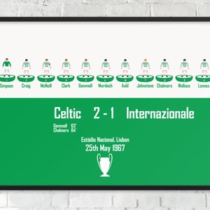 Celtic, Lisbon Lions 1967: Subbuteo print