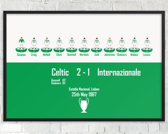 Celtic, Lisbon Lions 1967: Subbuteo print
