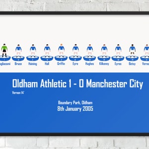 Oldham Athletic 2005: Subbuteo print