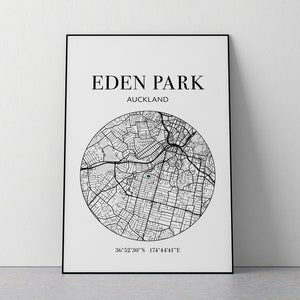 Eden Park Cricket Ground Map Print - Etsy