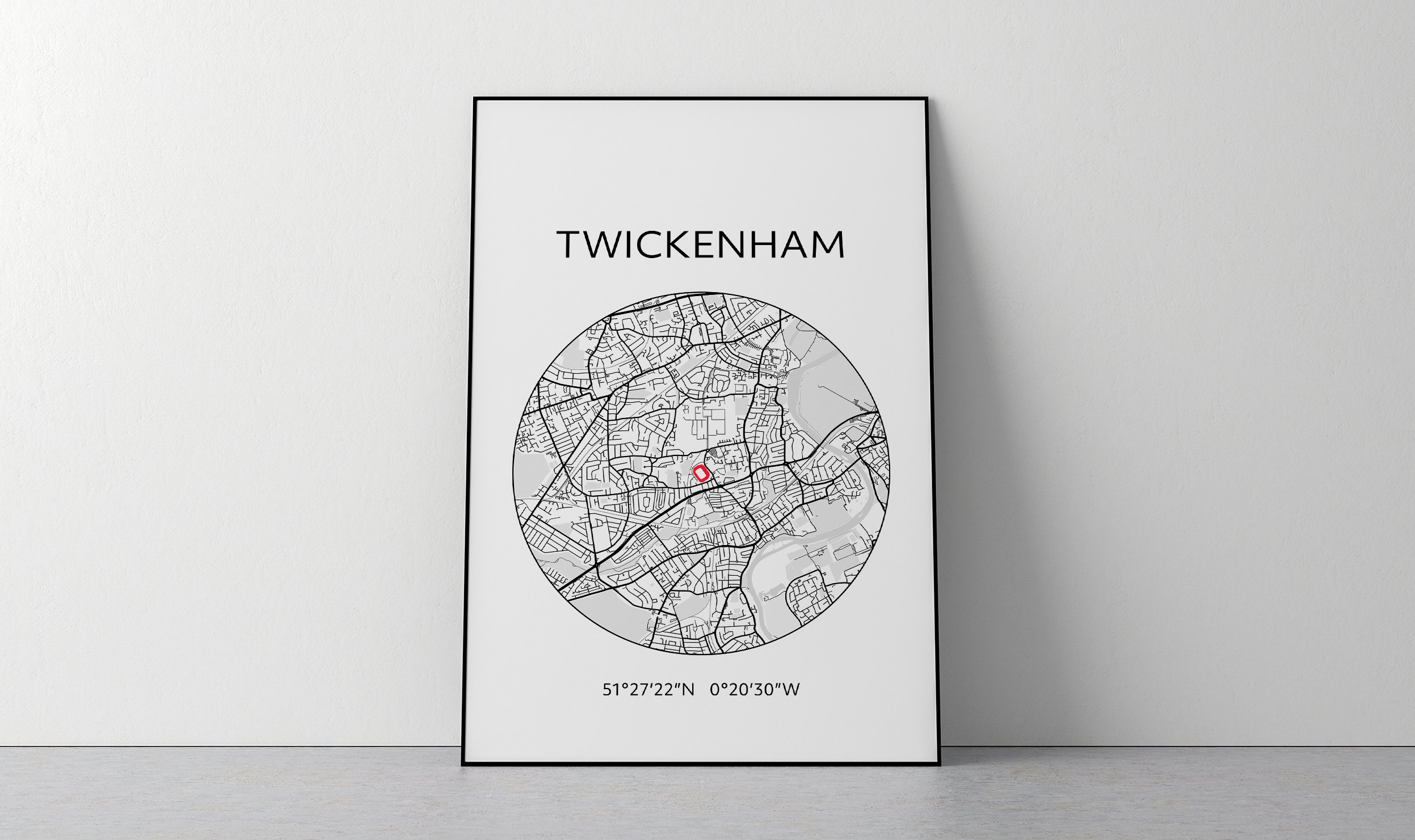 Twickenham Home of Rugby Map Print - Etsy
