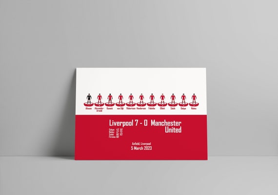 Liverpool print: Subbuteo (7-0 at Anfield 2023)