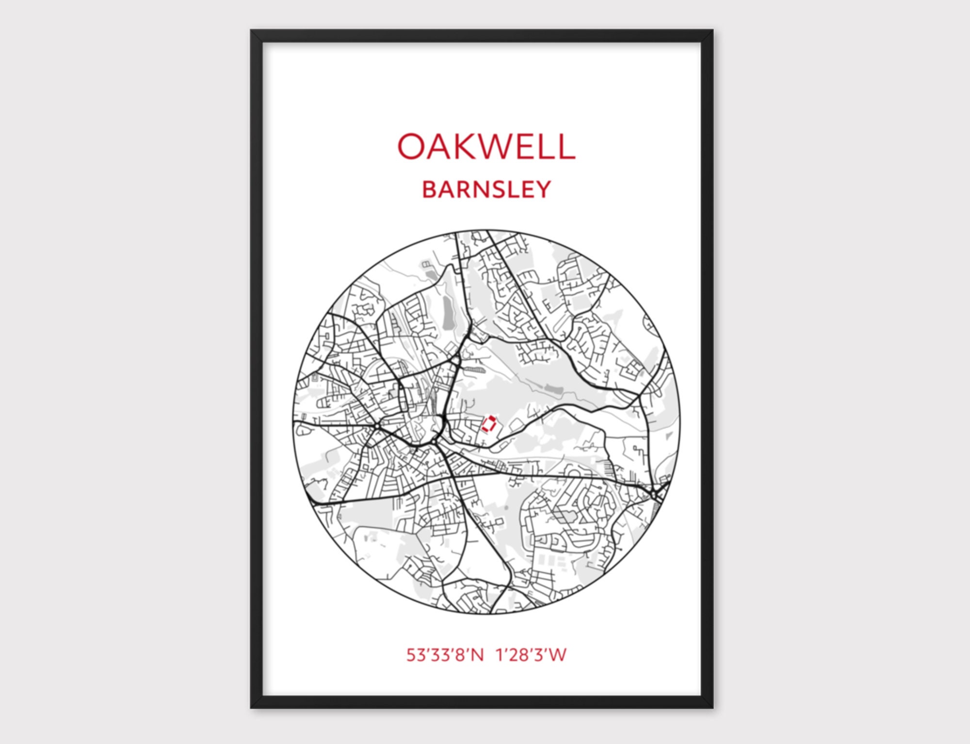 Barnsley: Oakwell Map Print - Etsy
