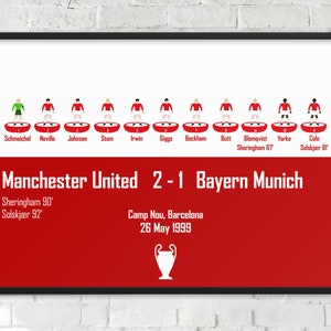Manchester United 1999: Subbuteo print