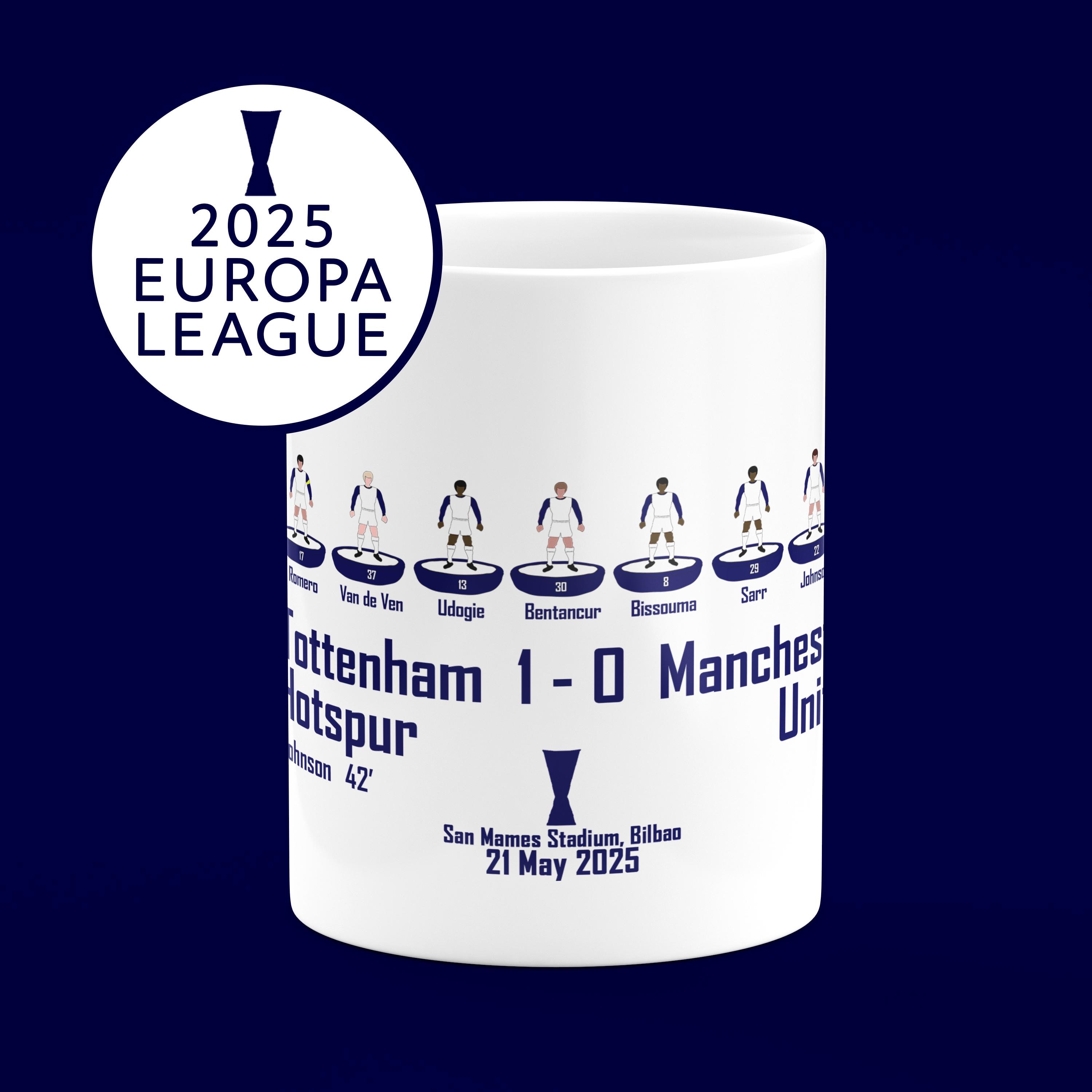 Tottenham - Liga Europa 2025: Caneca de Subbuteo