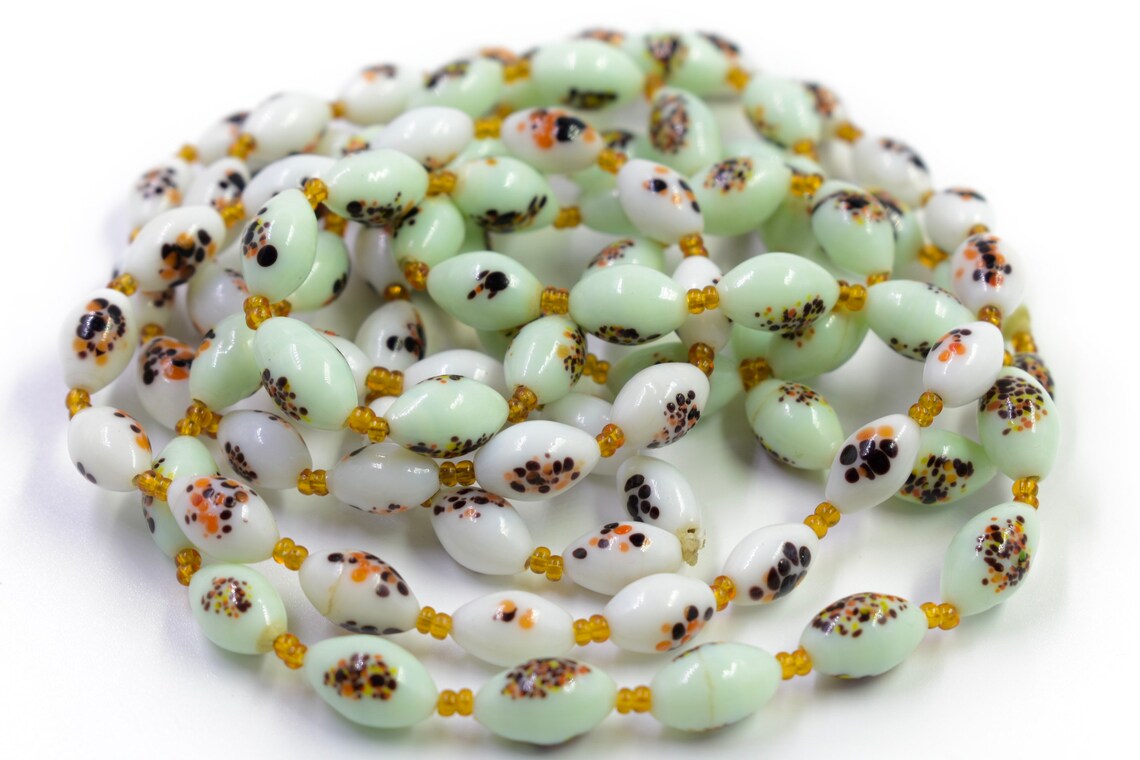 RARE Vintage Glass Beads Necklace 705g Old Etsy