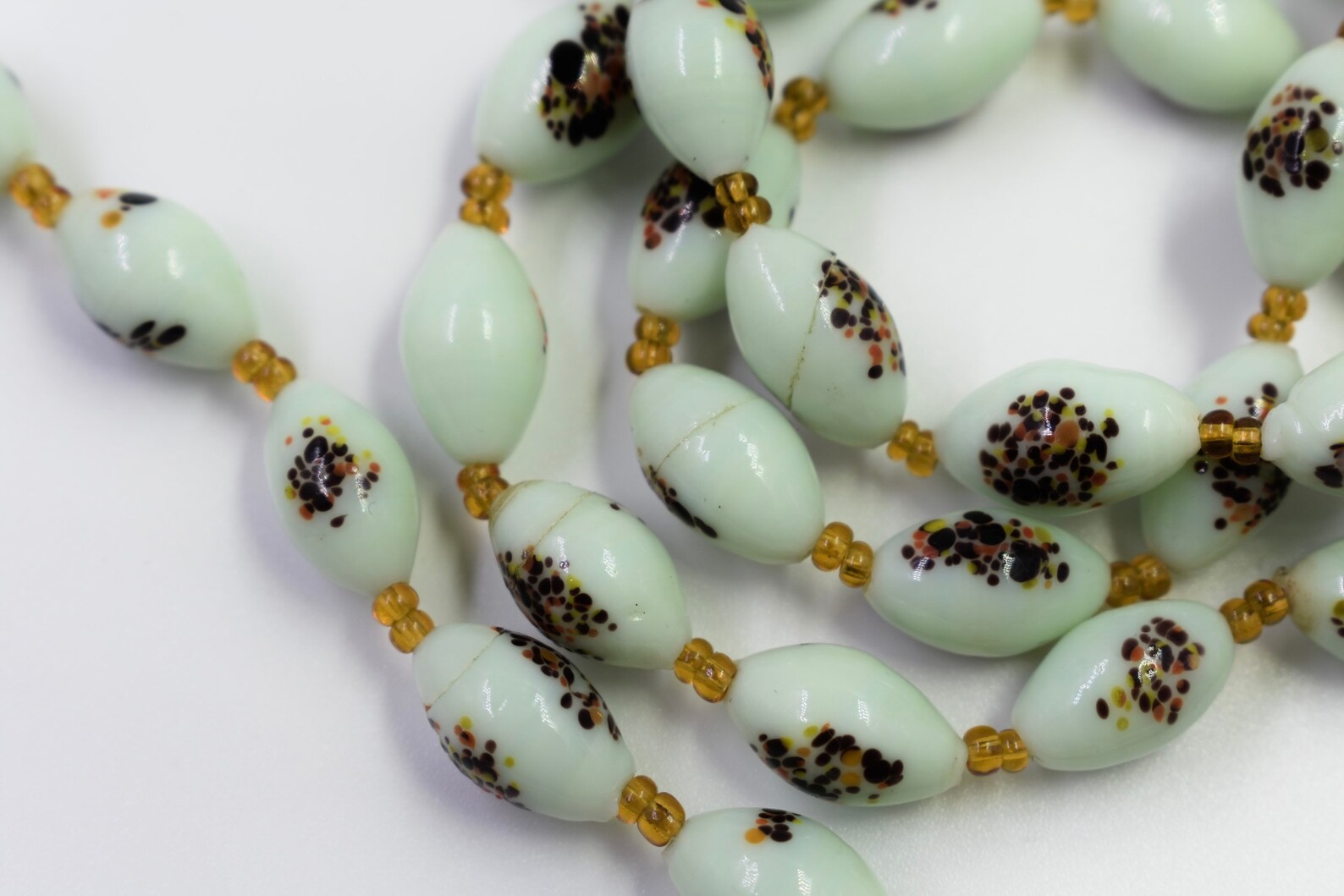 RARE Vintage Glass Beads Necklace 705g Old Etsy