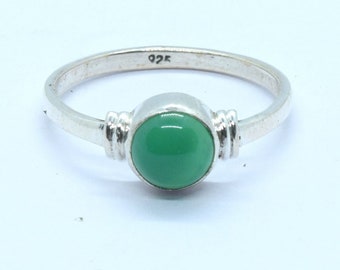 Green onyx ring for Women, Green onyx ring Sterling Silver, Green Onyx ring silver, Green onyx ring minimalist, Green Onyx Ring Band