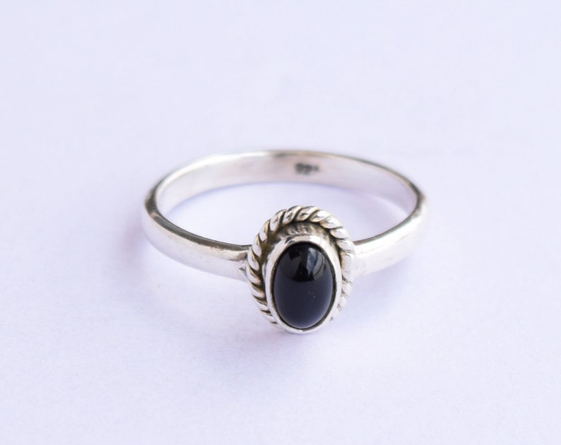 925 Sterling Silver Black Onyx Ring Black Stone Gemstone Ring For Girl Women Gift Ring Size 4 5 6 7 8 9 10 11 12 13 14 15 16 Rings Kolhergroup Statement