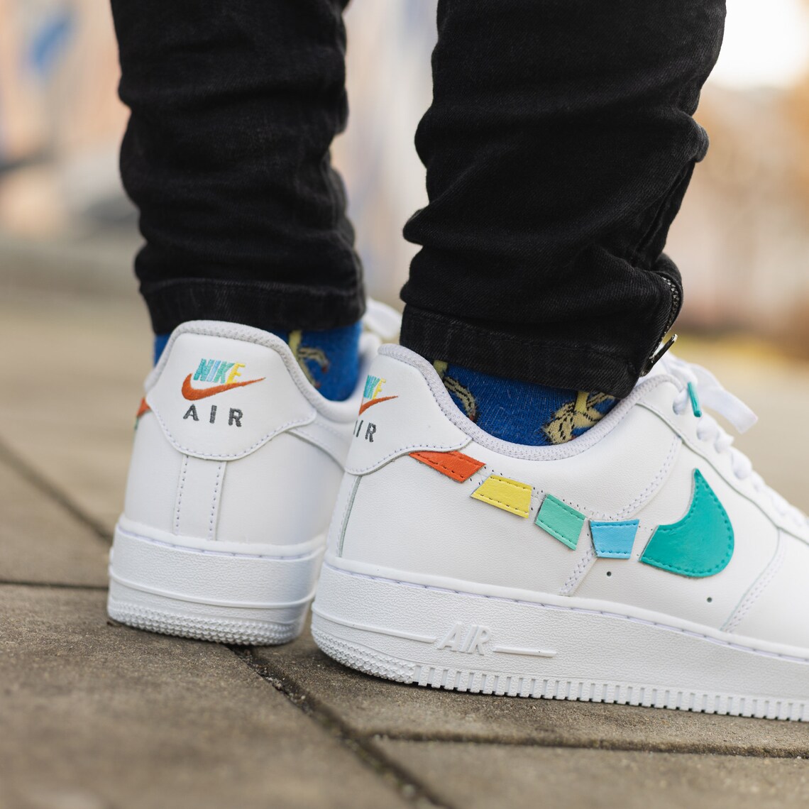 custom swoosh af1