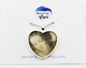 mother day gift Leonardo Da Vinci fetus sketch necklace stainless steel jewelry art teacher gift Italy art