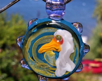 White Seabird Focal Pendant