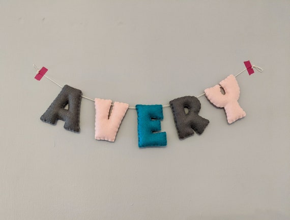 Personalised Felt Name Garland. Customised Nursery Bunting. 50 Colours to choose from. Personalised Felt Name Garland. Customised Nursery Bunting. 50 Colours to choose from.