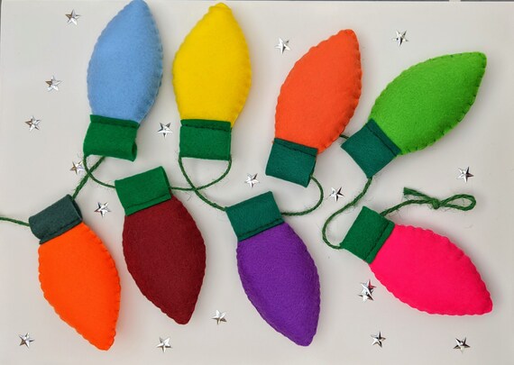 Felt Christmas Fairy Light Garland. Festive Retro Holiday Ornament. String of Lights. Christmas Tree Light Garland. Multi Coloured. Felt Christmas Fairy Light Garland. Festive Retro Holiday Ornament. String of Lights. Christmas Tree Light Garland. Multi Coloured.