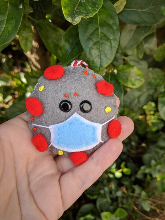 Quarantine Ornament, I Survived 2021. Festive Social Distancing, Mask Wearing Virus Decoration. Covid Virus Ornament. Quarantine Ornament, I Survived 2021. Festive Social Distancing, Mask Wearing Virus Decoration. Covid Virus Ornament.