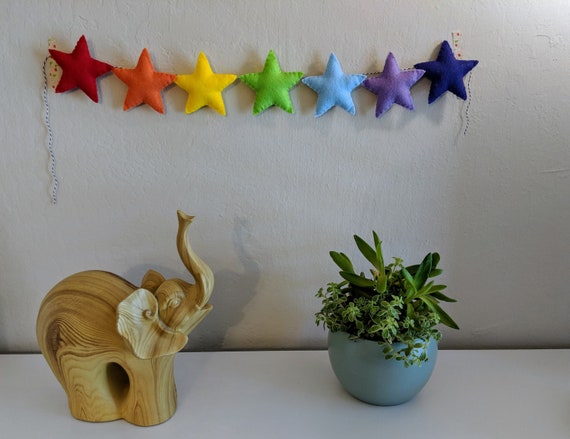 Rainbow Star Garland, Baby Bedroom, Fun Nursery Decor, New Baby Gift, Gender Neutral Gift, Baby Shower Decoration, Rainbow Baby. Rainbow Star Garland, Baby Bedroom, Fun Nursery Decor, New Baby Gift, Gender Neutral Gift, Baby Shower Decoration, Rainbow Baby.