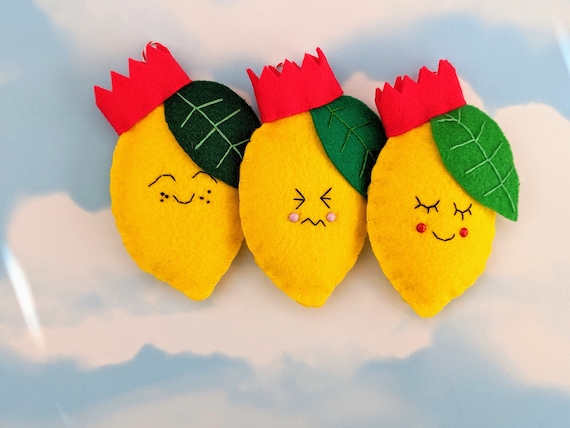 Festive Lemon Decoration - Festive Food Christmas Ornament Festive Lemon Decoration - Festive Food Christmas Ornament