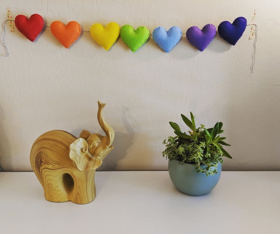Rainbow Heart Garland, Baby Bedroom, Fun Nursery Decor, New Baby Gift, Gender Neutral Gift, Baby Shower Decoration, Rainbow Baby Rainbow Heart Garland, Baby Bedroom, Fun Nursery Decor, New Baby Gift, Gender Neutral Gift, Baby Shower Decoration, Rainbow Baby