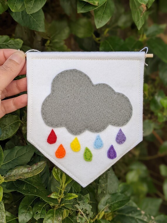 Rainbow Rain Cloud Mini Felt Pennant Flag. Nursery Decor. Kids Bedroom Wall Hanging. Playroom Wall Art. Rainbow Rain Cloud Mini Felt Pennant Flag. Nursery Decor. Kids Bedroom Wall Hanging. Playroom Wall Art.