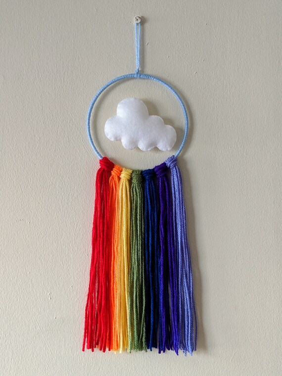 Rainbow Cloud Wall Hanger, Cloud Mobile Decor, Scandi Style, Children's Bedroom Decoration, Perfect Nursery or Baby Shower Gift Rainbow Cloud Wall Hanger, Cloud Mobile Decor, Scandi Style, Children's Bedroom Decoration, Perfect Nursery or Baby Shower Gift