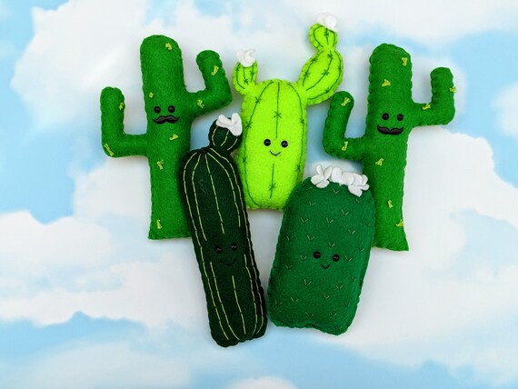 Kawaii Cactus Garland, Fun Kids Bedroom Cactus Garland Kawaii Cactus Garland, Fun Kids Bedroom Cactus Garland
