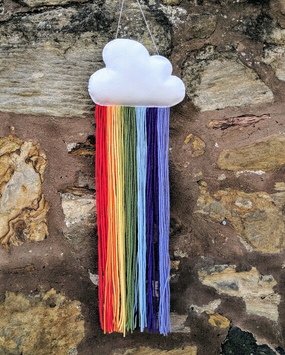 Rainbow Cloud Wall Hanger, Cloud Mobile Decor, Scandi Style, Children's Bedroom Decoration, Perfect Nursery or Baby Shower Gift Rainbow Cloud Wall Hanger, Cloud Mobile Decor, Scandi Style, Children's Bedroom Decoration, Perfect Nursery or Baby Shower Gift