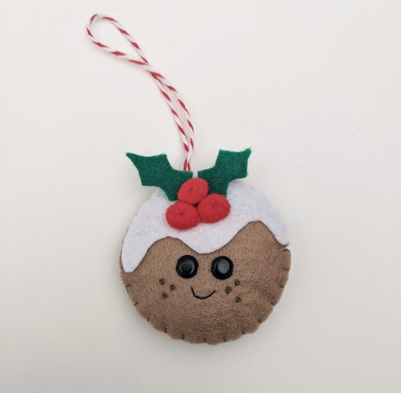 Festive Christmas Pudding Ornament. Felt Xmas Plum Pudding Decoration. Fun Kawaii Figgy Pudding Tree Hanging. Festive Christmas Pudding Ornament. Felt Xmas Plum Pudding Decoration. Fun Kawaii Figgy Pudding Tree Hanging.