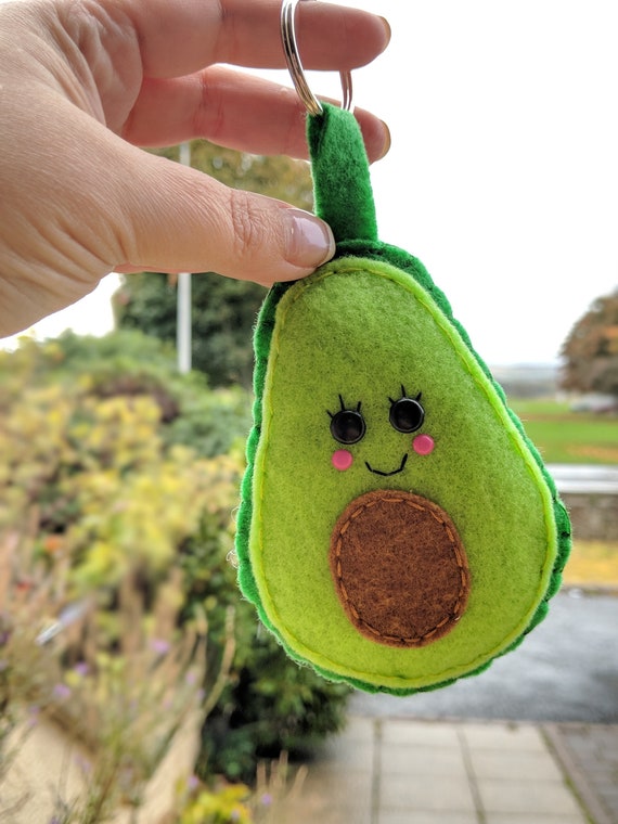 Avocado Kawaii Keychain, Avocado Lover, Happy Avocado, Fun Avocado Gift, Felt Kawaii Present, Love Avocado, Valentine's Keychain Avocado Kawaii Keychain, Avocado Lover, Happy Avocado, Fun Avocado Gift, Felt Kawaii Present, Love Avocado, Valentine's Keychain