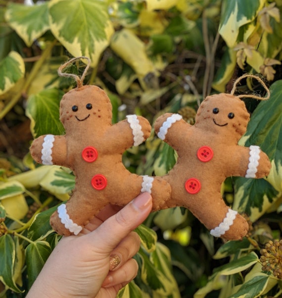 His & His Felt Gingerbread Men - Made to Order His & His Felt Gingerbread Men - Made to Order
