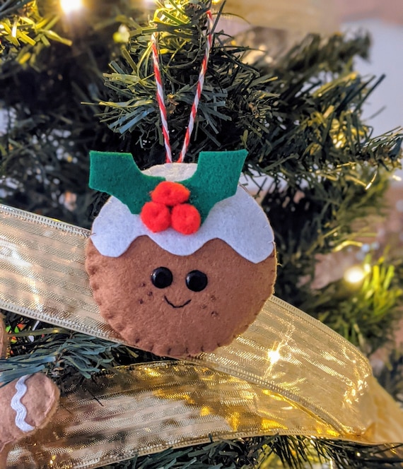 Festive Christmas Pudding Ornament. Felt Xmas Plum Pudding Decoration. Fun Kawaii Figgy Pudding Tree Hanging. Festive Christmas Pudding Ornament. Felt Xmas Plum Pudding Decoration. Fun Kawaii Figgy Pudding Tree Hanging.