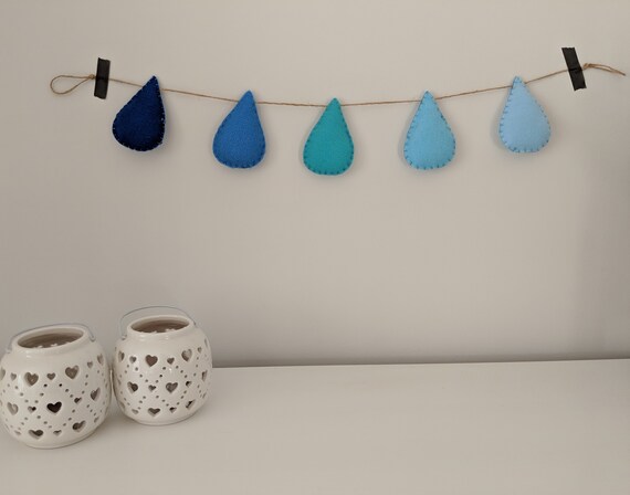 Blue Ombré Raindrop Garland, Droplet Garland, Scandi Garland, Baby Shower, Nursery Decor, Teardrop Garland, Playroom, Bedroom Blue Ombré Raindrop Garland, Droplet Garland, Scandi Garland, Baby Shower, Nursery Decor, Teardrop Garland, Playroom, Bedroom