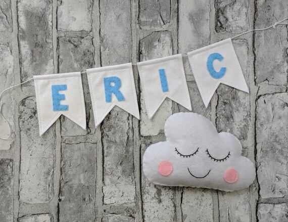 Personalised Blue Pennant Name Banner, Blue and White Personalised Flag Garland. Baby Boy Nursery Decor and Baby Shower Gift Personalised Blue Pennant Name Banner, Blue and White Personalised Flag Garland. Baby Boy Nursery Decor and Baby Shower Gift