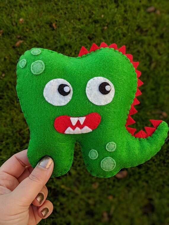 Personalised Dinosaur Tooth Pillow, Dino Tooth Fairy. Multiple Colours Available. Personalised Dinosaur Tooth Pillow, Dino Tooth Fairy. Multiple Colours Available.