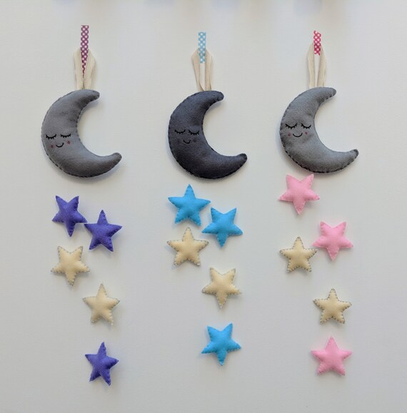 Moon and Star Wall Hanging, Nursery Decor, Child's Bedroom Decor, Pink and Grey Nursery Decor, Baby Girl Gift, Sleepy Moon Wall Hanging. Moon and Star Wall Hanging, Nursery Decor, Child's Bedroom Decor, Pink and Grey Nursery Decor, Baby Girl Gift, Sleepy Moon Wall Hanging.