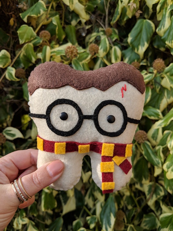 Beautiful Harry Potter Inspired Felt Tooth Pillow Beautiful Harry Potter Inspired Felt Tooth Pillow