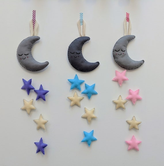 Moon and Star Wall Hanging, Nursery Decor, Child's Bedroom Decor, Blue and Grey Nursery Decor, Baby Boy Gift, Sleepy Moon Wall Hanging. Moon and Star Wall Hanging, Nursery Decor, Child's Bedroom Decor, Blue and Grey Nursery Decor, Baby Boy Gift, Sleepy Moon Wall Hanging.