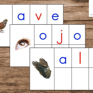 Spanish CVC Word Building Mats