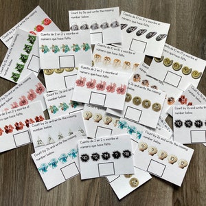 Summer Skip Counting by 2s, 5s, and 10s Cards (Englisch & Spanisch)