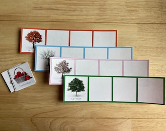Seasons Timeline and Cards in English