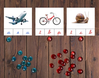 Spanish Beginning Letter Sounds, Cursive