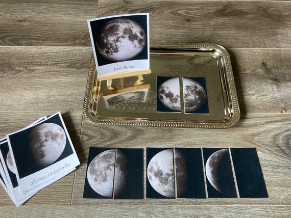 Phases of the Moon Puzzles in Spanish/rompecabezas De Las Fases De