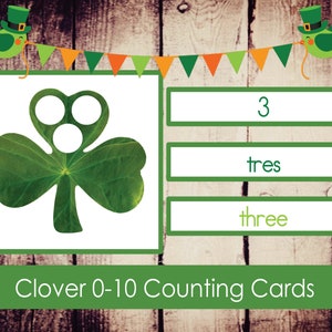 Cartes de comptage Clover 0-10