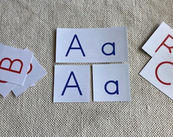 Tarjetas Montessori de combinación de mayúsculas y minúsculas (inglés)