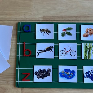 Cartes de l'alphabet sonore initial en espagnol