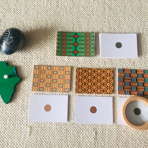 African Kente Cloth Matching Cards