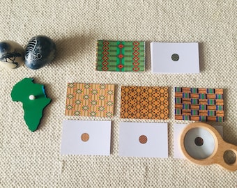 African Kente Cloth Matching Cards