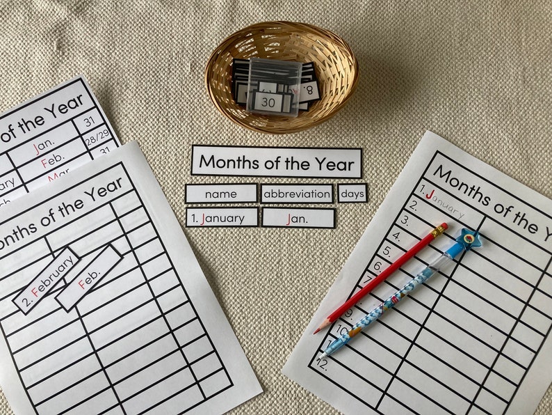 Months of the Year Abbreviation Activity in English (print) - Etsy