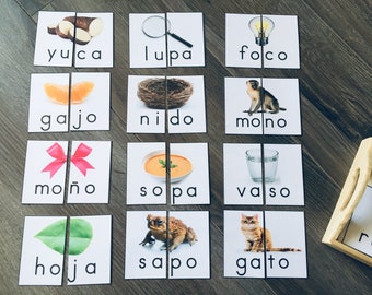 Syllable Word Puzzles in Spanish