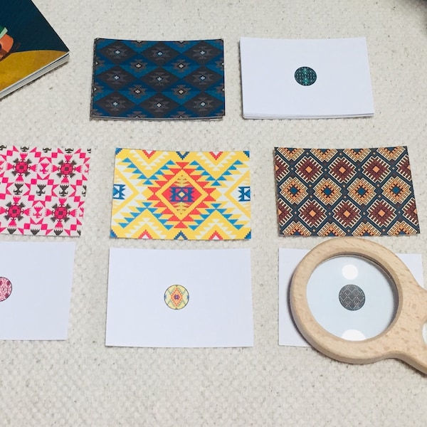 Azteken Textil Muster Matching Cards
