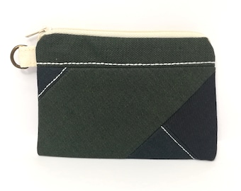 Texan patchwork-style wallet in green